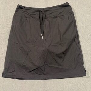 Santiny Womens Black Athletic Skort Built-in Shorts Pockets Size L Golf Tennis